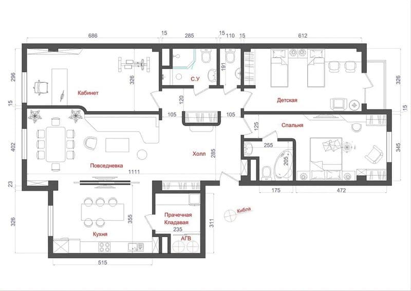 Сдается большая 4-комнатная квартира на Юнусабад-13.<br />
<