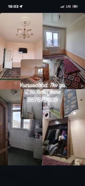 Yunusobod 7 kvartilda bollarga kvartira bor 5 kishi kerak 85