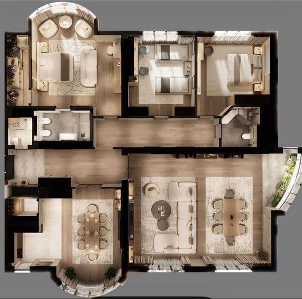 Сдается 4-комнатная квартира 216 м2 Мирабад Gabus Тарас Шевч