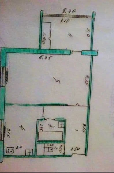 Аренда на Карасу-2 <br />
1/5/5. 38м²<br />
Состояние средне