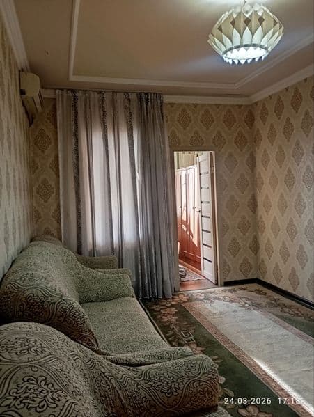 Квартира 1 хона 2 килинган ичида хамма  шароитлари бор узок 