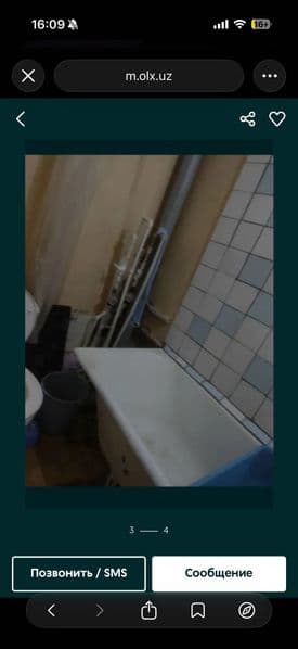 Сдам свою 2комнатную квартиру в бывшем общежитии, 4 этаж 4 э — фото 3