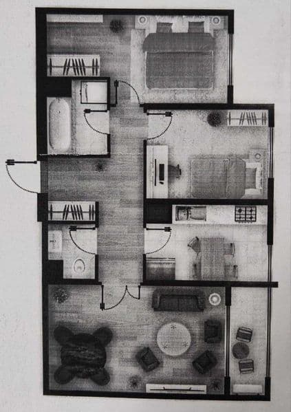 Квартира 3 комн, своя, чистая. Интернет, 2 ТВ (Samsung&LG), 