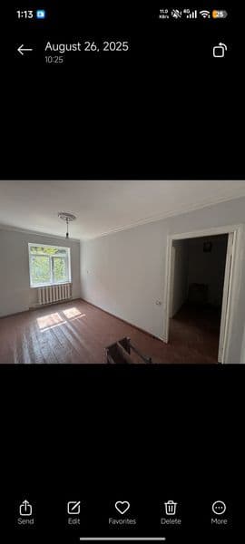 3xona 63m kv <br />
tashgres 16/4 da<br />
2 etajli 2 chi qa