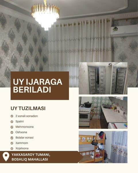 Birinchi oy 600$ keyin 500$dan<br />
Xamma sharoit bor yevro