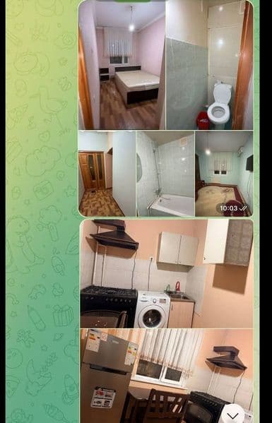 Yashnaobod Besh ariq kochasida 2 xona kv ijaraga beriladi ha