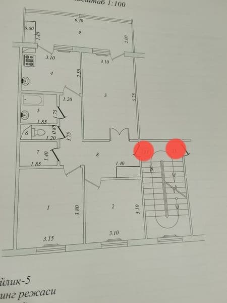 Комнаты раздельные,балкон 2х6-ремонт на балконе надо,комнаты