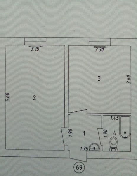 Здаю Чукурсой 2 комнатни квартира бивший опшежития 3 этаж 4  — фото 2